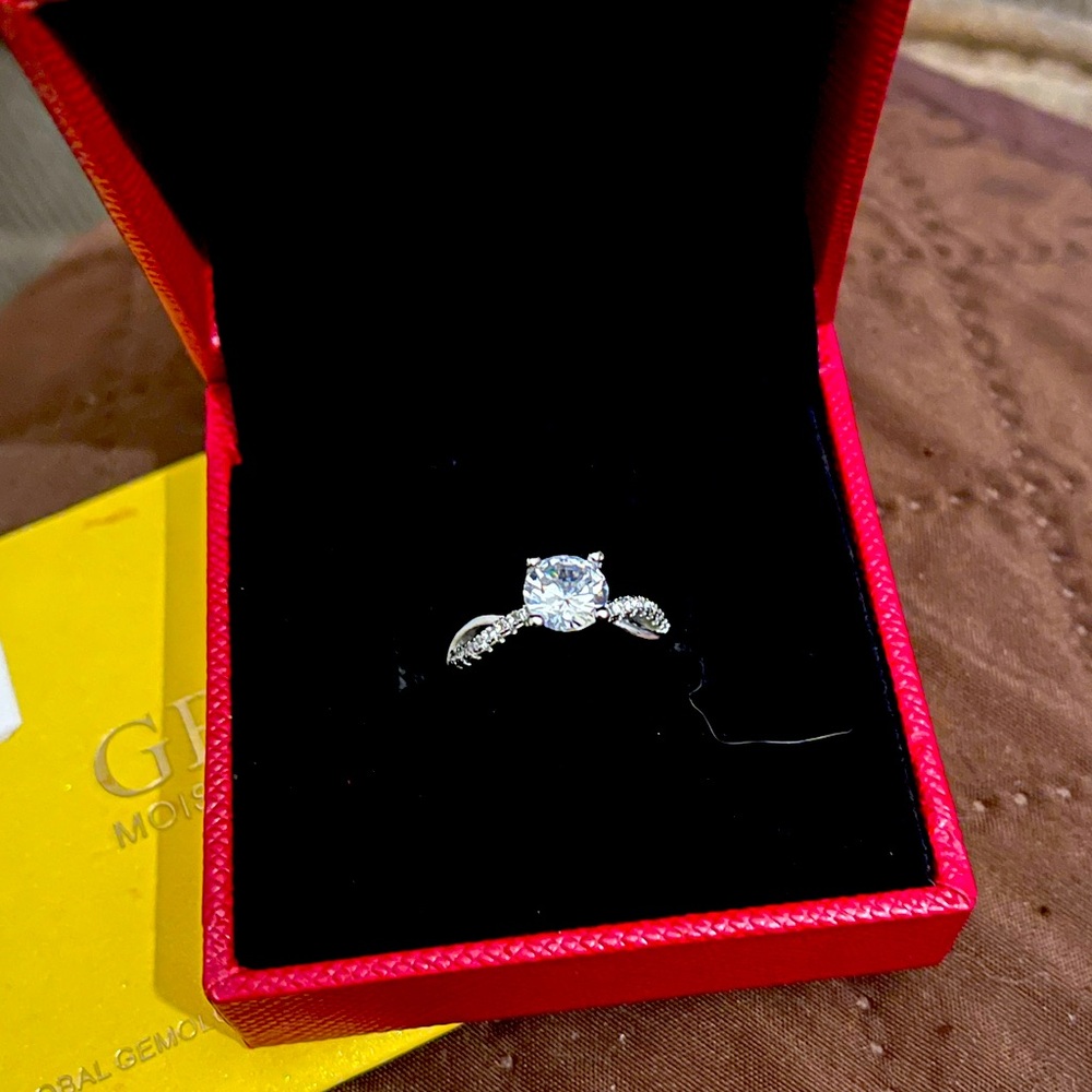 Moissanite ring new in box